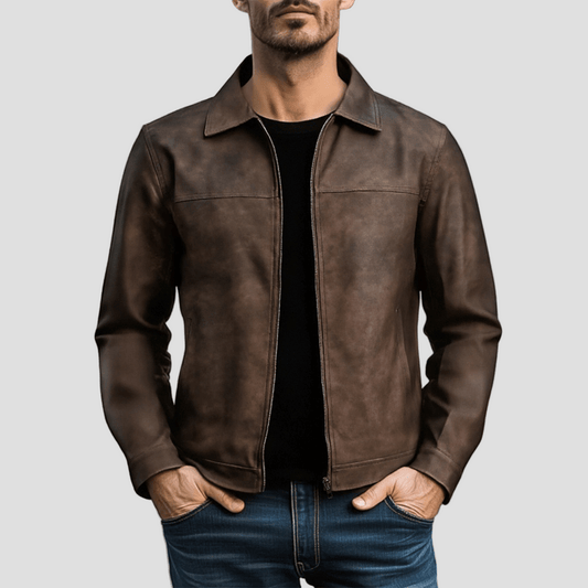 Classic Men's Faux Leather Jacket