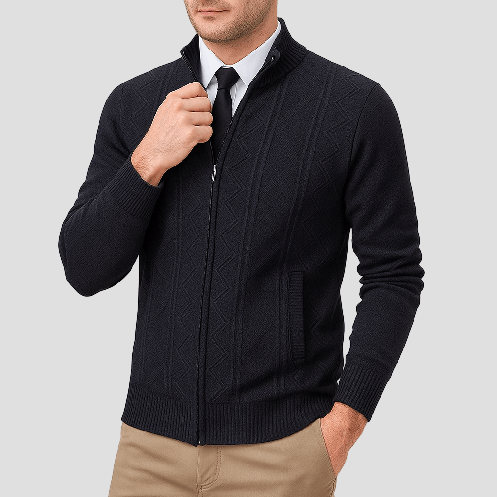 Men's Zip-Up Cardigan Sweater