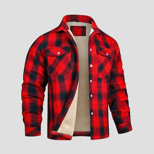 Plaid Fleece Jacket for Men