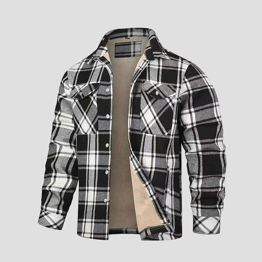 Plaid Fleece Jacket for Men