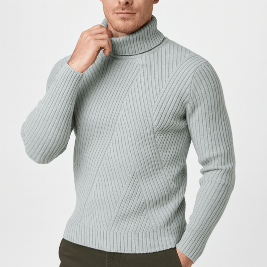 Ribbed Turtleneck Sweater