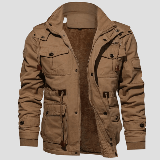 Thick Plush Lined Hooded Winter Jacket for Men